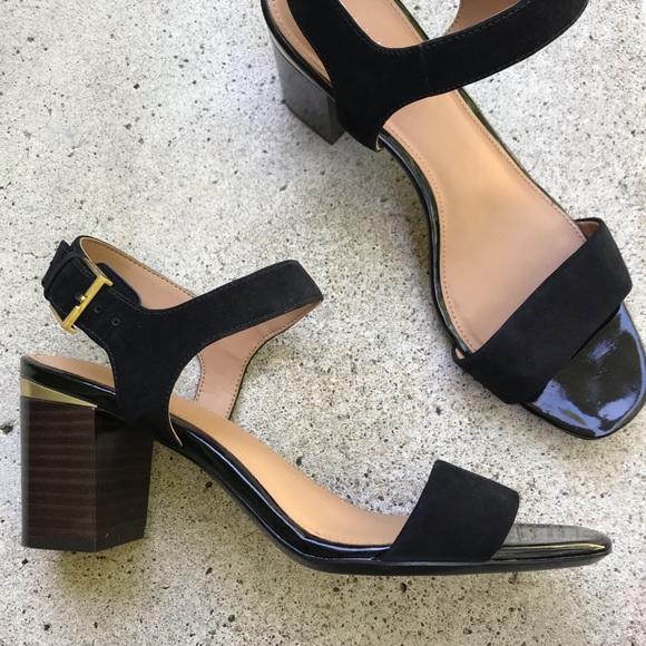 Calvin Klein Shoes - CALVIN KLEIN BLACK + GOLD HEELS